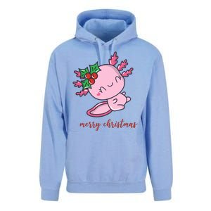 Merry Christmas Axolotl Cute Holiday Unisex Surf Hoodie