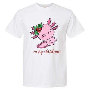 Merry Christmas Axolotl Cute Holiday Garment-Dyed Heavyweight T-Shirt