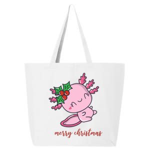 Merry Christmas Axolotl Cute Holiday 25L Jumbo Tote