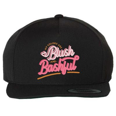 My Colors Are Blush And Bashful Wool Snapback Cap