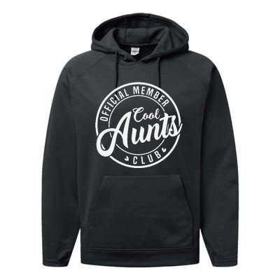 Member Cool Aunts Club Funny Auntie Mothers Day Performance Fleece Hoodie