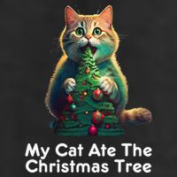 My Cat Ate The Christmas Tree Festive Holiday Apparel Cool Comfort Performance Bucket Hat