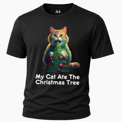 My Cat Ate The Christmas Tree Festive Holiday Apparel Performance Shirt