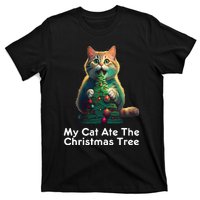 My Cat Ate The Christmas Tree Festive Holiday Apparel T-Shirt