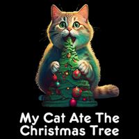 My Cat Ate The Christmas Tree Festive Holiday Apparel 16 in Basic Backpack