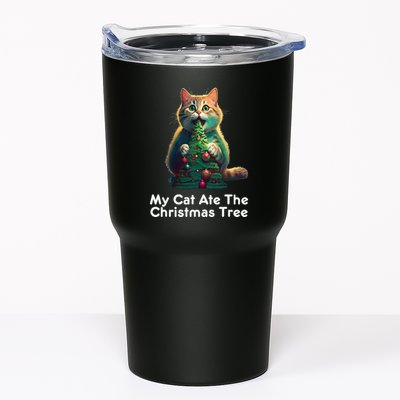 My Cat Ate The Christmas Tree Festive Holiday Apparel Tumbler