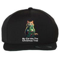My Cat Ate The Christmas Tree Festive Holiday Apparel Wool Snapback Cap