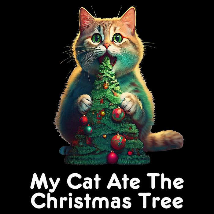 My Cat Ate The Christmas Tree Festive Holiday Apparel Wool Snapback Cap