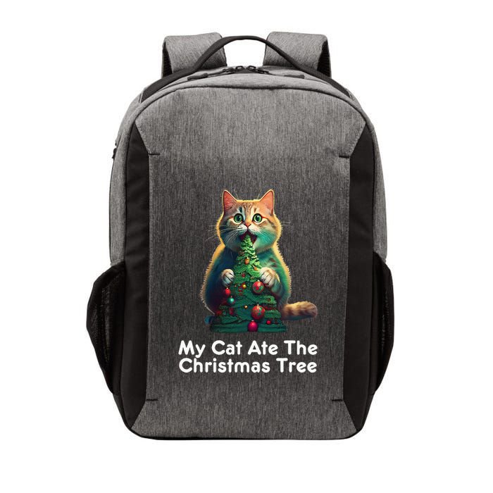 My Cat Ate The Christmas Tree Festive Holiday Apparel Vector Backpack
