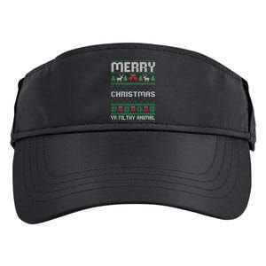 Merry Christmas Animal Filthy Ya Ugly Xmas Family Matching Adult Drive Performance Visor