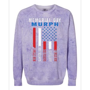 Murph Challenge American Memorial Day Workout Gym Colorblast Crewneck Sweatshirt