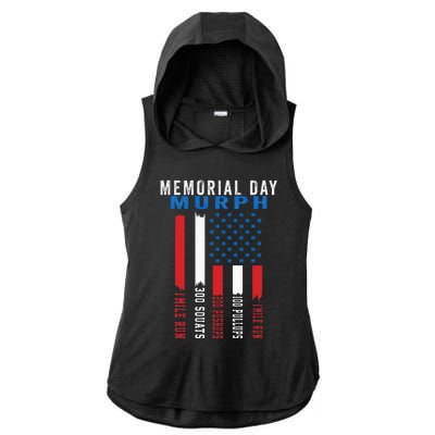 Murph Challenge American Memorial Day Workout Gym Ladies PosiCharge Tri-Blend Wicking Draft Hoodie Tank