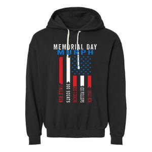 Murph Challenge American Memorial Day Workout Gym Garment-Dyed Fleece Hoodie