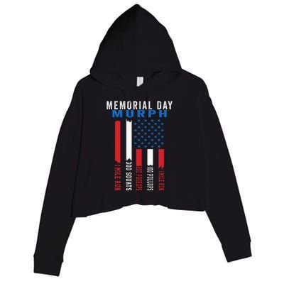 Murph Challenge American Memorial Day Workout Gym Crop Fleece Hoodie