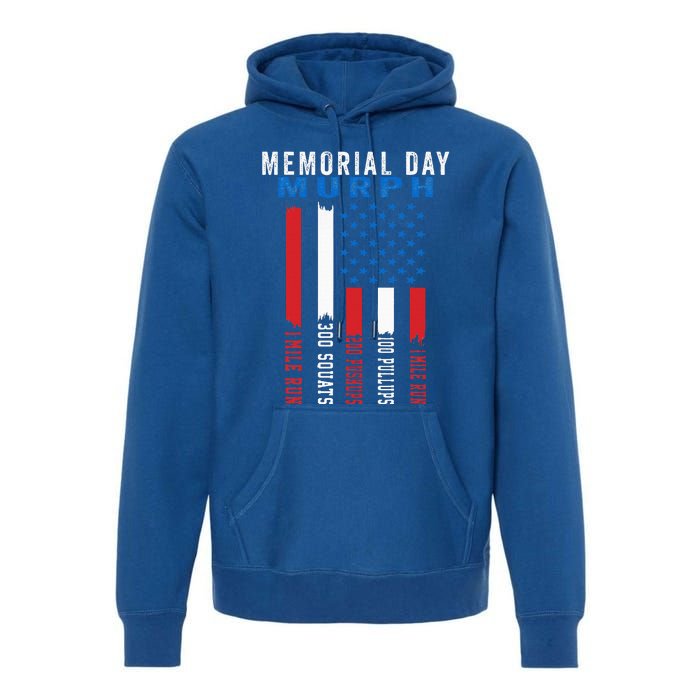 Murph Challenge American Memorial Day Workout Gym Premium Hoodie