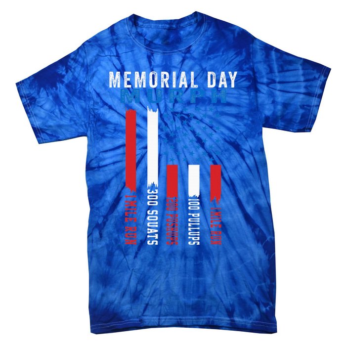 Murph Challenge American Memorial Day Workout Gym Tie-Dye T-Shirt