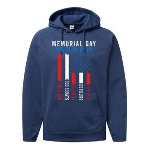 Murph Challenge American Memorial Day Workout Gym Performance Fleece Hoodie