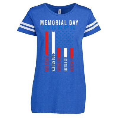 Murph Challenge American Memorial Day Workout Gym Enza Ladies Jersey Football T-Shirt