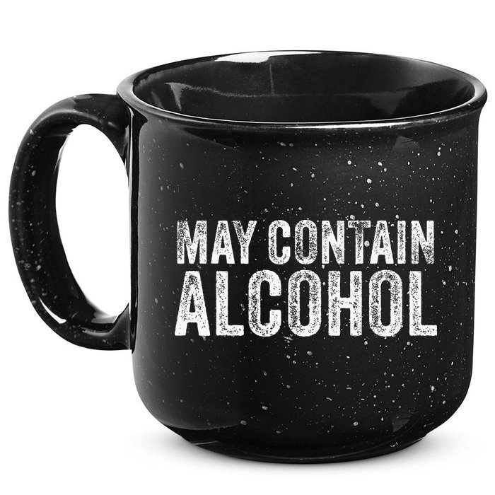 May Contain Alcohol Drinking Beer Tasting Funny 15oz Campfire Ceramic Mug
