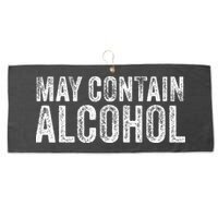 May Contain Alcohol Drinking Beer Tasting Funny Large Microfiber Waffle Golf Towel
