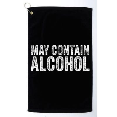 May Contain Alcohol Drinking Beer Tasting Funny Golf Towel