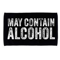 May Contain Alcohol Drinking Beer Tasting Funny Microfiber Hand Towel