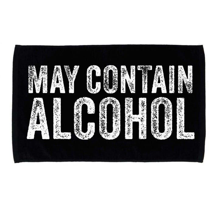 May Contain Alcohol Drinking Beer Tasting Funny Microfiber Hand Towel