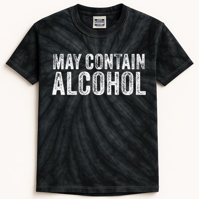 May Contain Alcohol Drinking Beer Tasting Funny Kids Tie-Dye T-Shirt