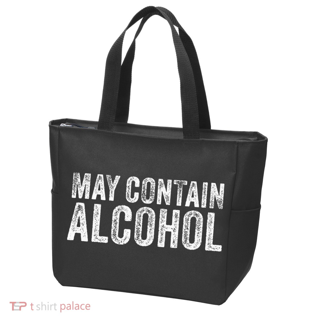 May Contain Alcohol Drinking Beer Tasting Funny Zip Tote Bag