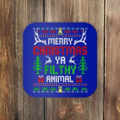 Merry Christmas Animal Filthy Ya  Coaster