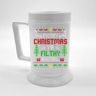 Merry Christmas Animal Filthy Ya  Beer Stein