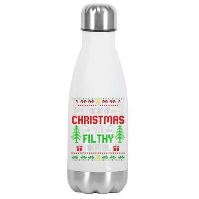 Merry Christmas Animal Filthy Ya  Stainless Steel Insulated Water Bottle