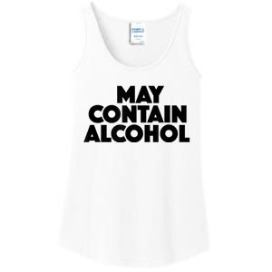 May Contain Alcohol Funny Party Outfit Drinking Quote Saying Ladies Essential Tank