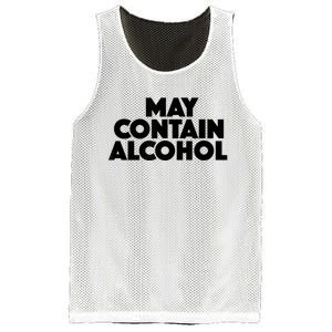 May Contain Alcohol Funny Party Outfit Drinking Quote Saying Mesh Reversible Basketball Jersey Tank