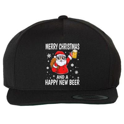 Merry Christmas And A Happy New Beer Ing Fun Christmas Gift Wool Snapback Cap