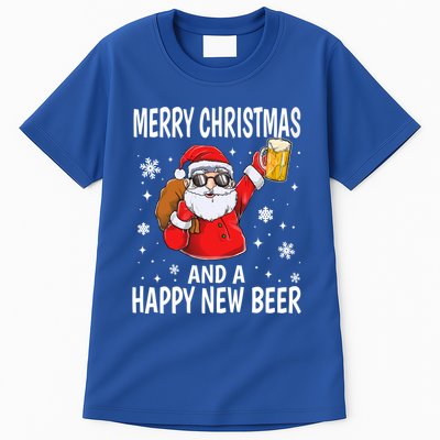 Merry Christmas And A Happy New Beer Ing Fun Christmas Gift Tall T-Shirt