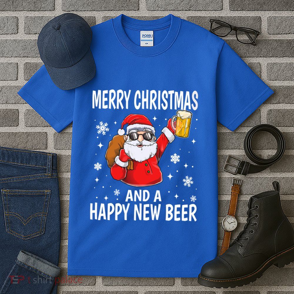 Merry Christmas And A Happy New Beer Ing Fun Christmas Gift Tall T-Shirt