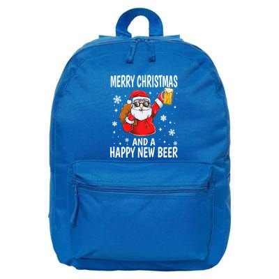 Merry Christmas And A Happy New Beer Ing Fun Christmas Gift 16 in Basic Backpack