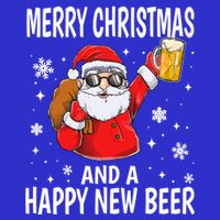 Merry Christmas And A Happy New Beer Ing Fun Christmas Gift Stripe Pom Pom Beanie