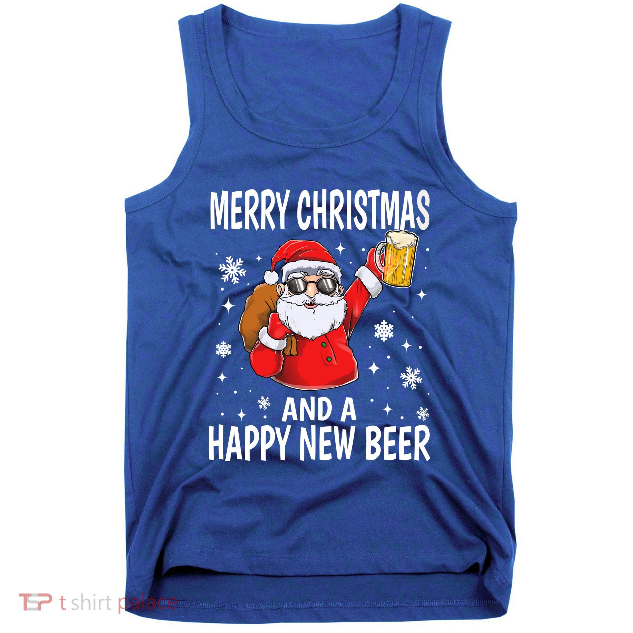 Merry Christmas And A Happy New Beer Ing Fun Christmas Gift Tank Top