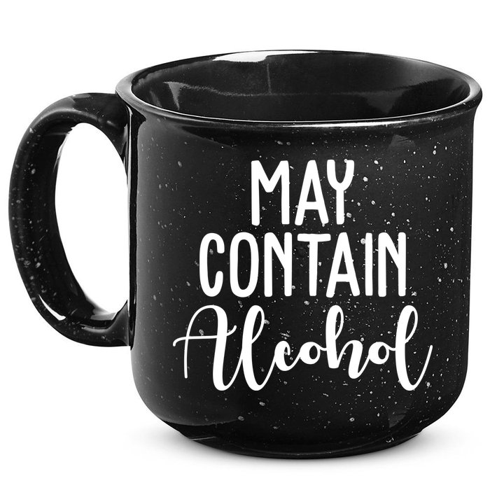 May Contain Alcohol Funny 15oz Campfire Ceramic Mug
