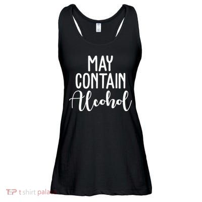 May Contain Alcohol Funny Ladies Essential Flowy Tank