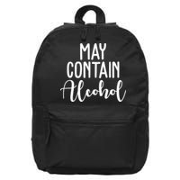 May Contain Alcohol Funny 16 in Basic Backpack