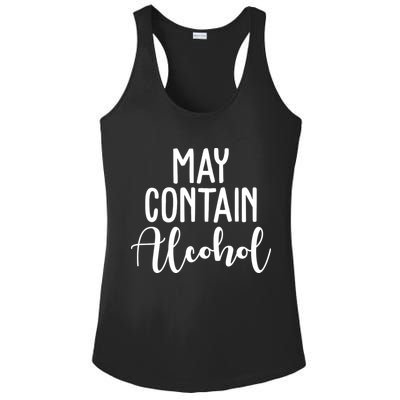 May Contain Alcohol Funny Ladies PosiCharge Competitor Racerback Tank