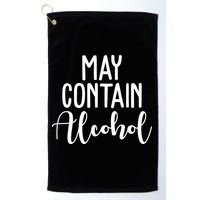 May Contain Alcohol Funny Golf Towel