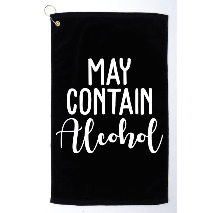 May Contain Alcohol Funny Golf Towel