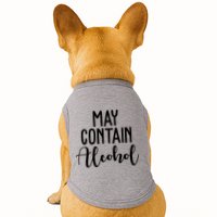 May Contain Alcohol Funny Doggie Tank