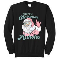 Merry Christmas Assholes Santa Dirty Humor Christmas Sweatshirt