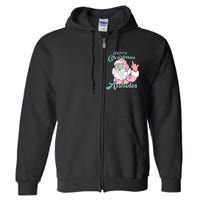 Merry Christmas Assholes Santa Dirty Humor Christmas Full Zip Hoodie