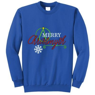 Merry Christmyth Atheist Christmas Gift (Color) Sweatshirt